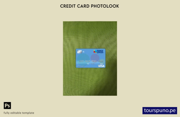 listo para imprimir plantilla frontal de aspecto fotográfico de tarjeta visa  50